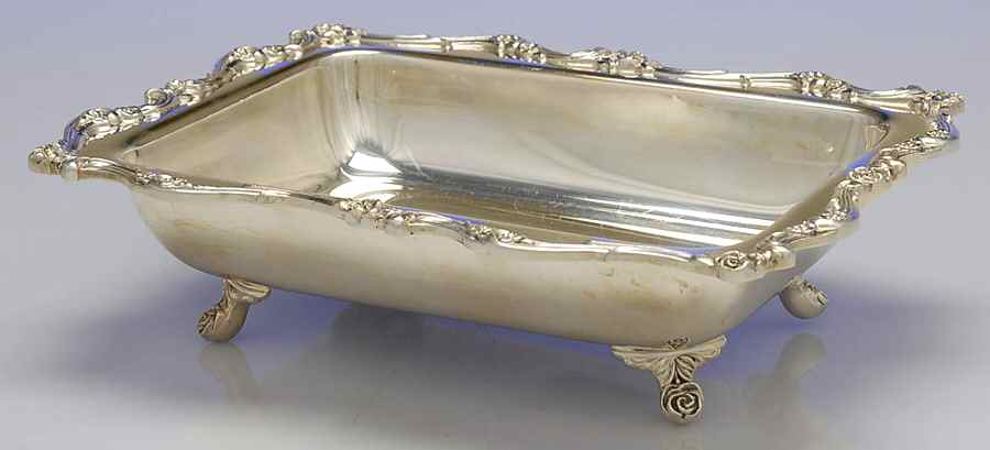 American Rose (Silverplate, Holloware) Silverplate Rectangular Vegetable Bowl by International Silver-1