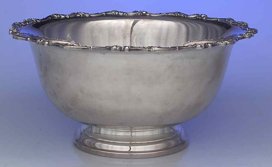 American Rose (Silverplate, Holloware) Punch Bowl by International Silver-1