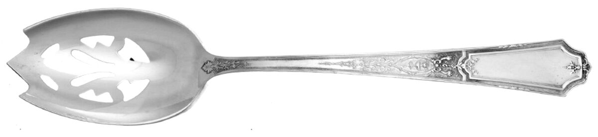 Ancestral (Silverplate, 1924) Pierced Tablespoon (Serving Spoon) HC by International Silver-1