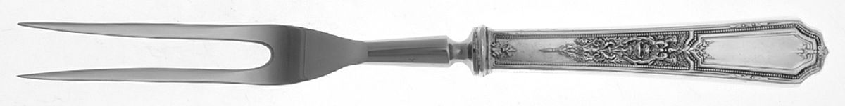 Ancestral (Silverplate, 1924) Small Steak Carving Fork with Stainless Prongs by International Silver-1