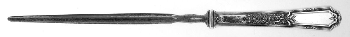 Ancestral (Silverplate, 1924) Small Steel Rod Sharpener Knife by International Silver-1