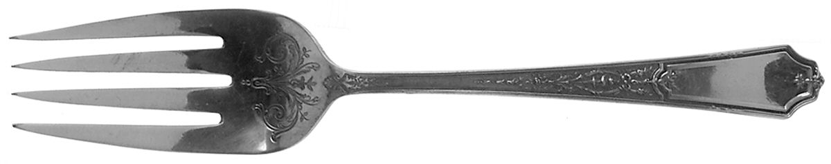 Ancestral (Silverplate, 1924) Small Solid Cold Meat Serving Fork by International Silver-1