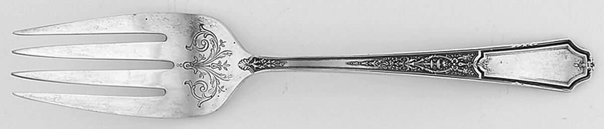 Ancestral (Silverplate, 1924) Medium Solid Cold Meat Serving Fork by International Silver-1