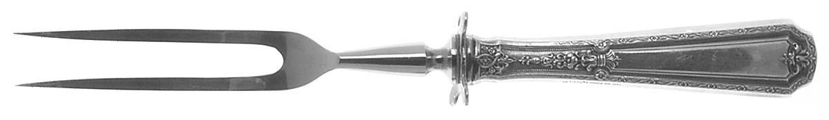 Ancestral (Silverplate, 1924) Small Steak Carving Fork with Stainless Prongs by International Silver-1