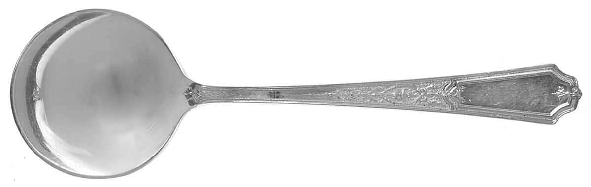 Ancestral (Silverplate, 1924) Round Bowl Soup Spoon (Bouillon) by International Silver-1