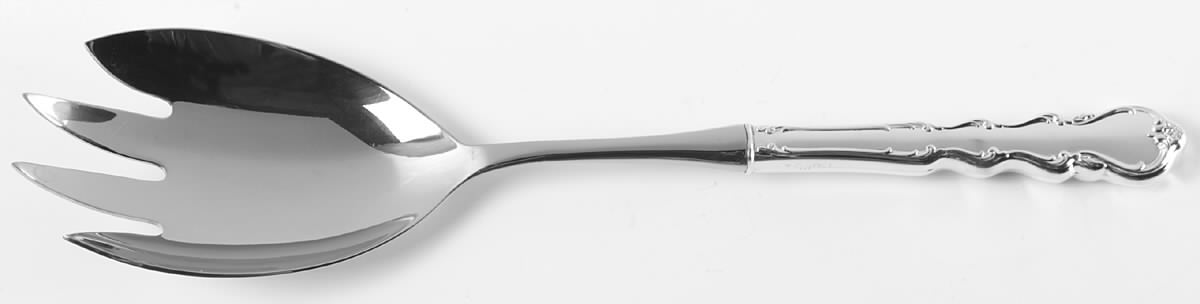 Angelique (Sterling) Salad Serving Fork with Stainless Prongs by International Silver-1