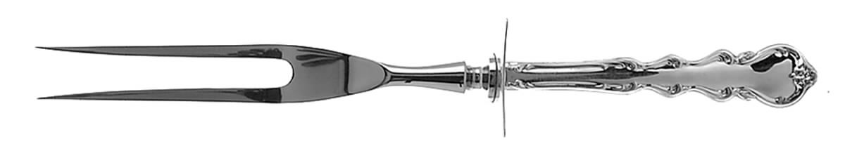 Angelique (Sterling) Large Stainless-Prong Roast Carving Fork by International Silver-1