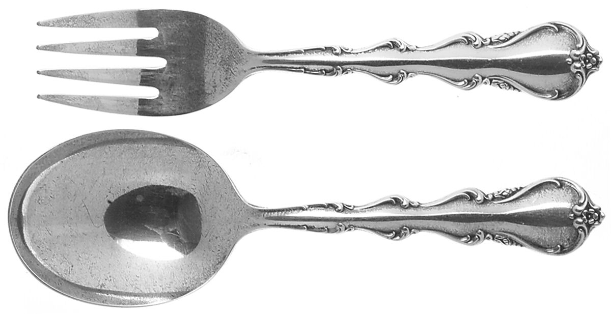 Angelique (Sterling) 2 Pc Baby Set (BF, BS) by International Silver-1