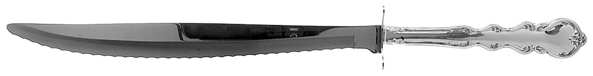 Angelique (Sterling) Large Stainless Blade Roast Carving Knife by International Silver-1
