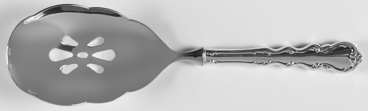 Angelique (Sterling) Pierced Serving Spoon with Stainless Bowl by International Silver-1