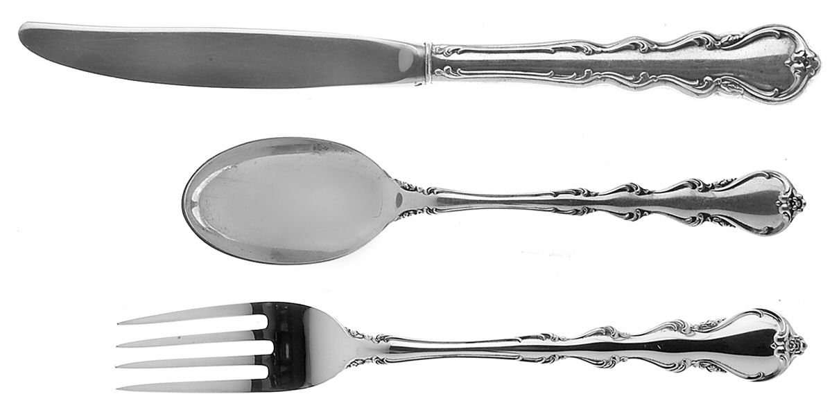 Angelique (Sterling) 3-Piece Youth Set (Knife, Fork & 5 O'Clock Spoon) by International Silver-1