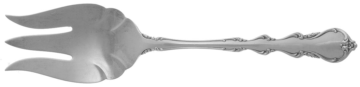 Angelique (Sterling) Large Solid Cold Meat Serving Fork by International Silver-1
