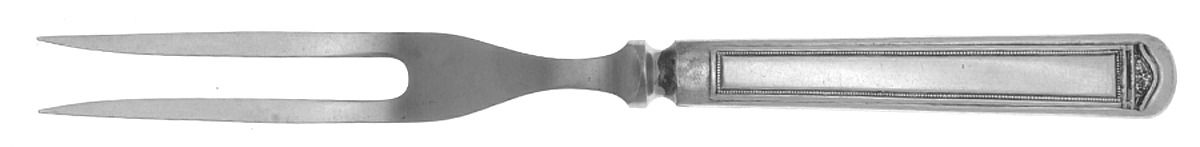 Anniversary (Silverplate, 1923) Indented Handle, Stainless Prong Carving Fork by International Silver-1