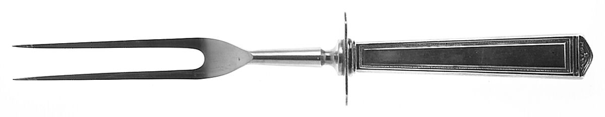 Anniversary (Silverplate, 1923) Large Stainless-Prong Roast Carving Fork by International Silver-1
