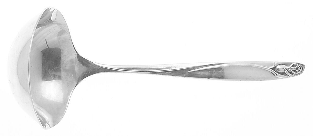 Anniversary Rose (Silverplate, 1962) Solid Gravy Ladle by International Silver-1