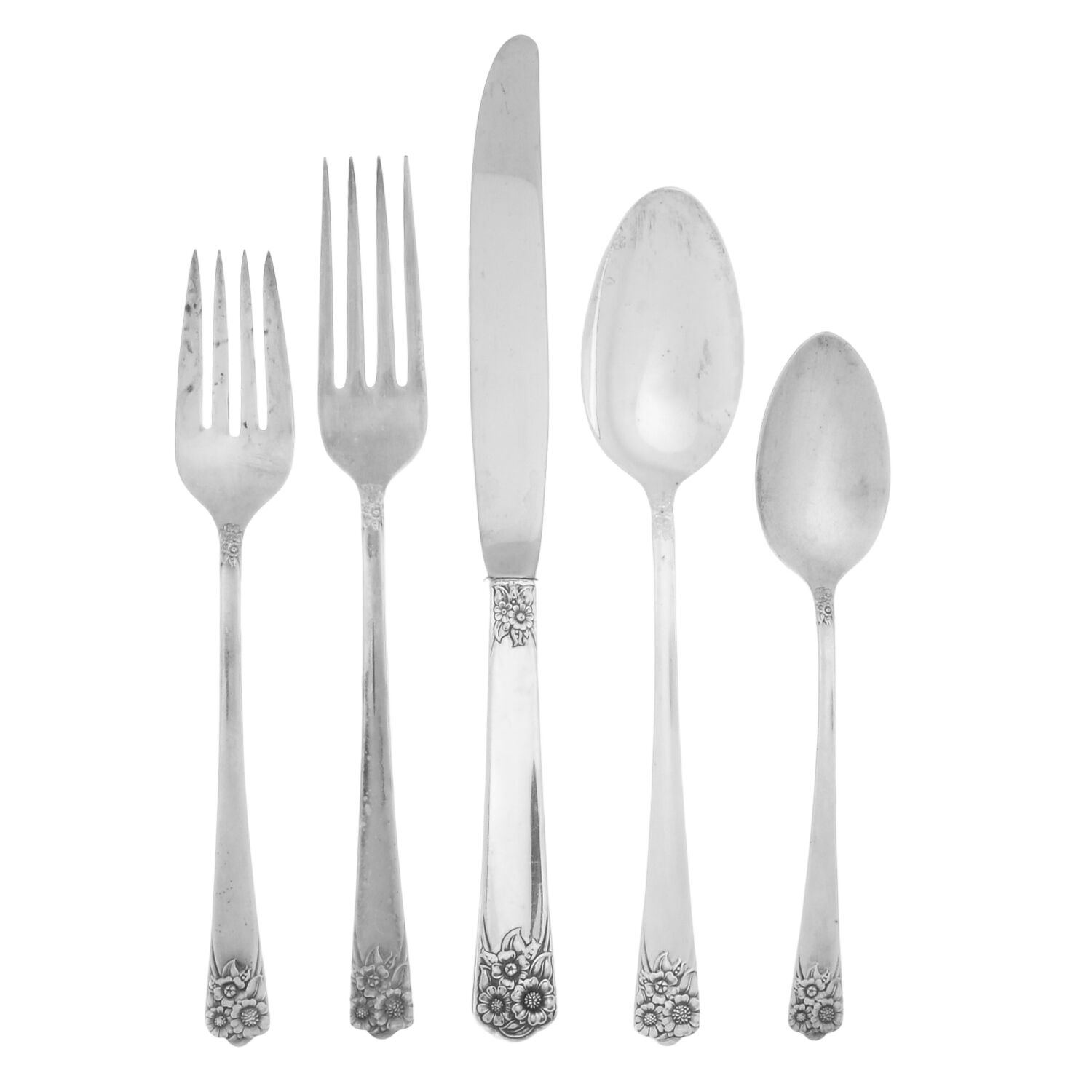 April (Silverplate, 1950) 40 Piece Estate Set by International Silver-1