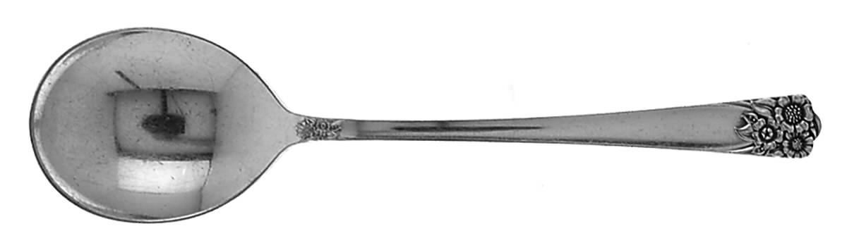 April (Silverplate, 1950) Round Bowl Soup Spoon (Gumbo) by International Silver-1