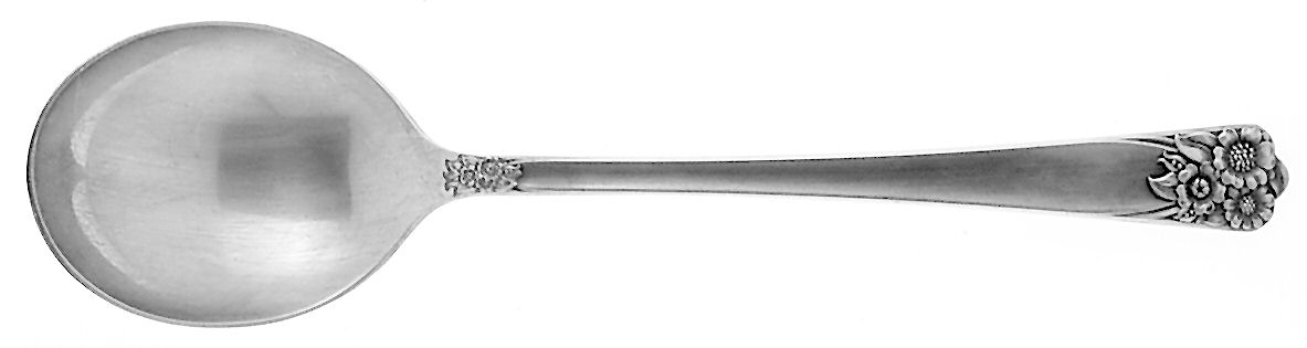 April (Silverplate, 1950) Round Bowl Soup Spoon (Cream Soup) by International Silver-1