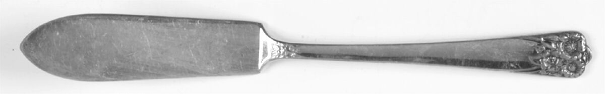 April (Silverplate, 1950) Flat Handle Master Butter Knife by International Silver-1