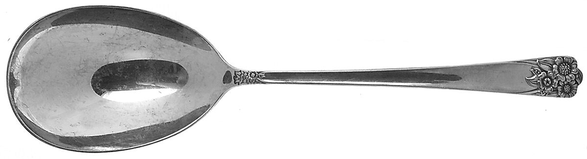 April (Silverplate, 1950) Solid Smooth Casserole Spoon by International Silver-1