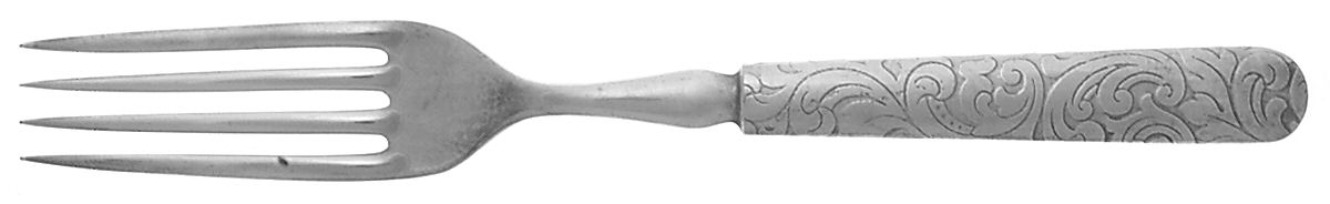 Arabesque (Silverplate, 1887) Indented Solid Handled Fork by International Silver-1
