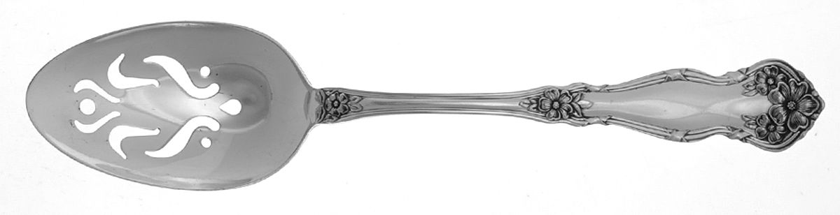 Arbutus (Silverplate, 1908, No Monograms) Pierced Tablespoon (Serving Spoon) by International Silver-1