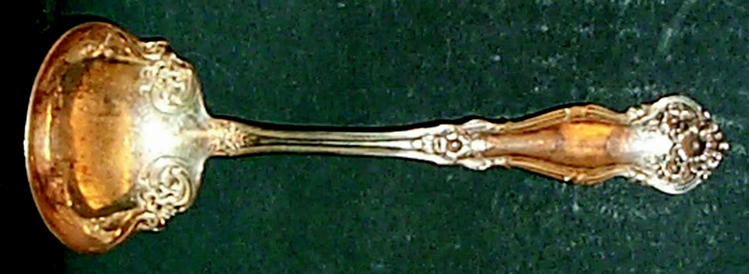 Arbutus (Silverplate, 1908, No Monograms) Solid Gravy Ladle by International Silver-1