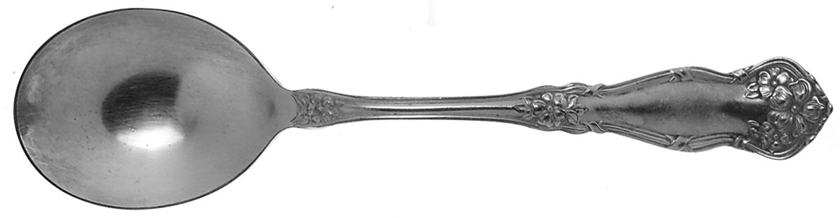 Arbutus (Silverplate, 1908, No Monograms) Round Bowl Soup Spoon (Gumbo) by International Silver-1