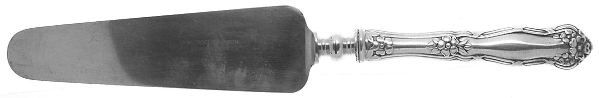Arbutus (Silverplate, 1908, No Monograms) Pie Server with Silverplate Blade by International Silver-1