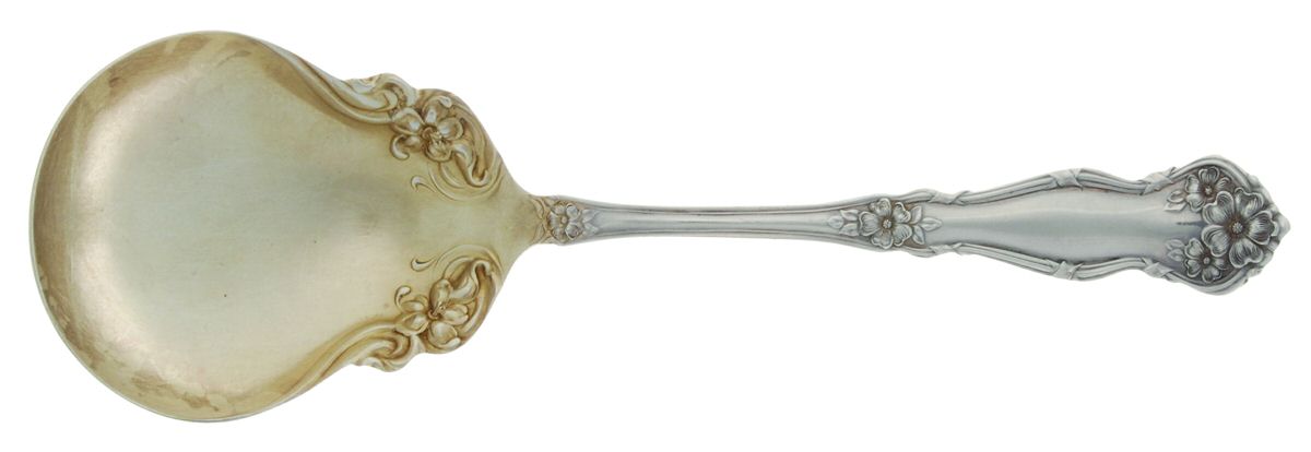 Arbutus (Silverplate, 1908, No Monograms) Solid Smooth Berry/Casserole Spoon by International Silver-1