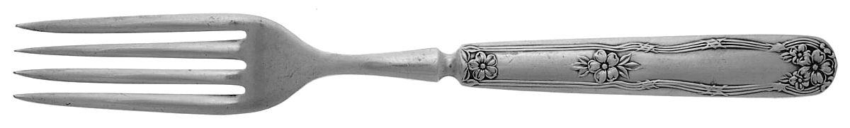 Arbutus (Silverplate, 1908, No Monograms) Indented Solid Handled Fork by International Silver-1