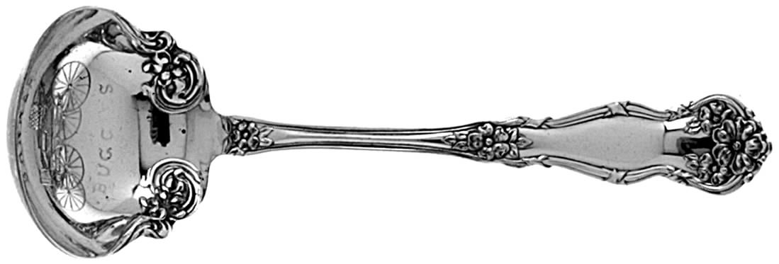 Arbutus (Silverplate, Bannerbuggy, 1908) Solid Gravy Ladle by International Silver-1