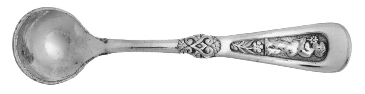 Arcadian (Silverplate, 1884) Individual Salt Spoon by International Silver-1