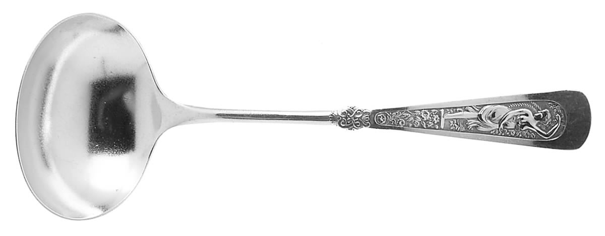 Arcadian (Silverplate, 1884) Solid Gravy Ladle by International Silver-1