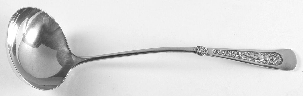 Arcadian (Silverplate, 1884) Solid Soup Ladle by International Silver-1