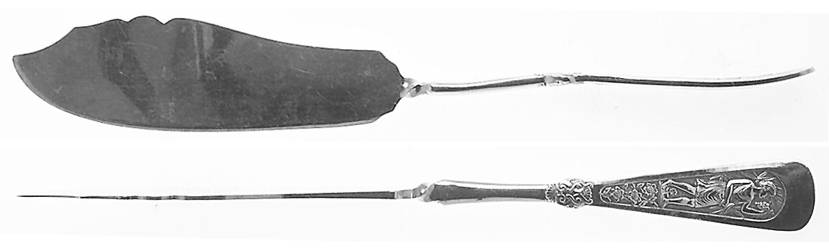 Arcadian (Silverplate, 1884) Flat Twisted Handle Master Butter Knife by International Silver-1