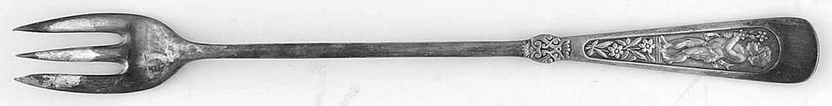 Arcadian (Silverplate, 1884) Cocktail/Seafood Fork by International Silver-1
