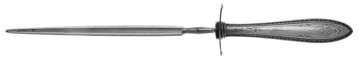 Argosy (Silverplate, 1926) Large Roast Steel Rod Knife Sharpener by International Silver-1