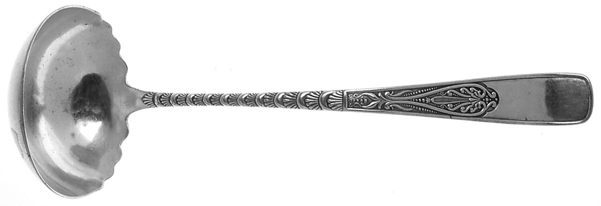 Assyrian-Greek (Silverplate, 1889) Oyster Ladle Solid Piece by International Silver-1