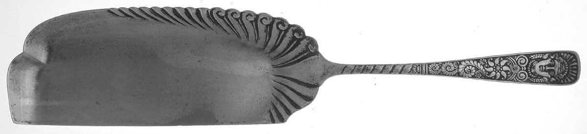 Assyrian Head (Silverplate, 1886) Large Flat Handle Crumb Knife/Crumber by International Silver-1