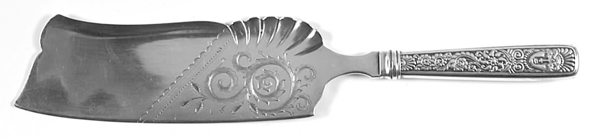 Assyrian Head (Silverplate, 1886) Bright Cut Silverplate Blade Ice Cream Slicer by International Silver-1