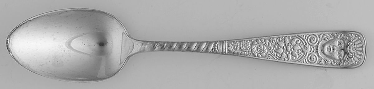 Assyrian Head (Silverplate, 1886) Teaspoon by International Silver-1