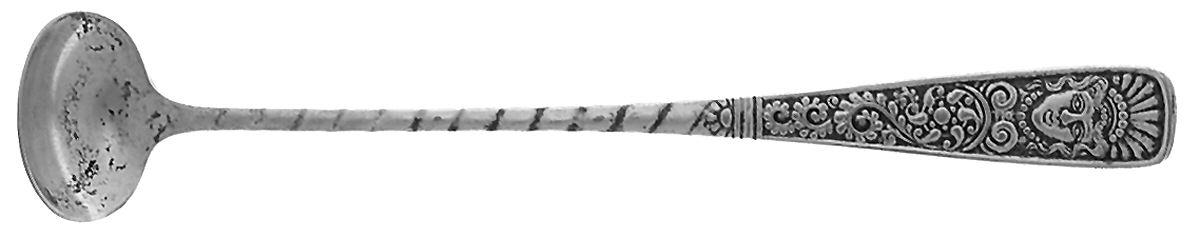 Assyrian Head (Silverplate, 1886) Mustard Spoon by International Silver-1
