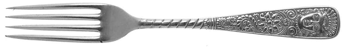 Assyrian Head (Silverplate, 1886) Youth Fork by International Silver-1