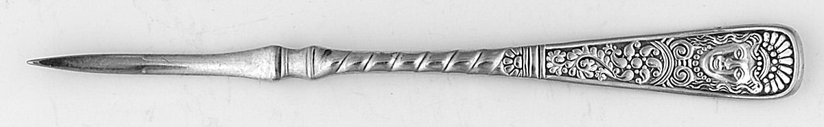 Assyrian Head (Silverplate, 1886) Solid Nut Pick by International Silver-1