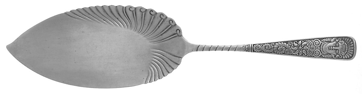 Assyrian Head (Silverplate, 1886) Large Solid Fish Serving Knife by International Silver-1