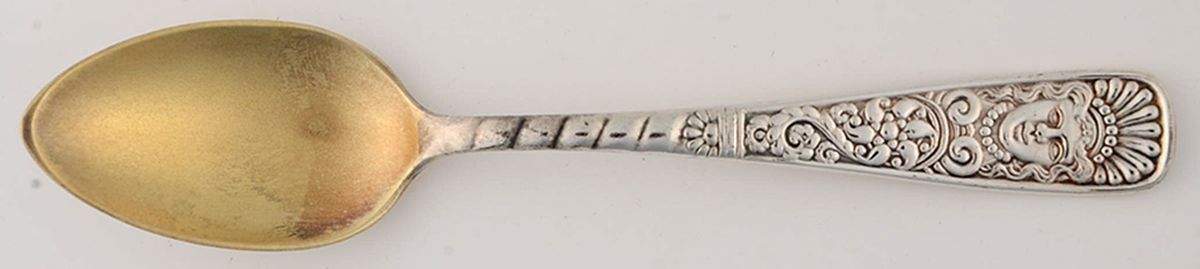 Assyrian Head (Silverplate, 1886) Demitasse Spoon by International Silver-1