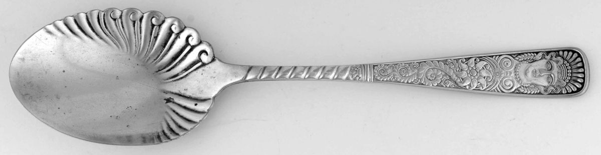 Assyrian Head (Silverplate, 1886) Spoon-Berry/Casserole-Sld/Shll by International Silver-1