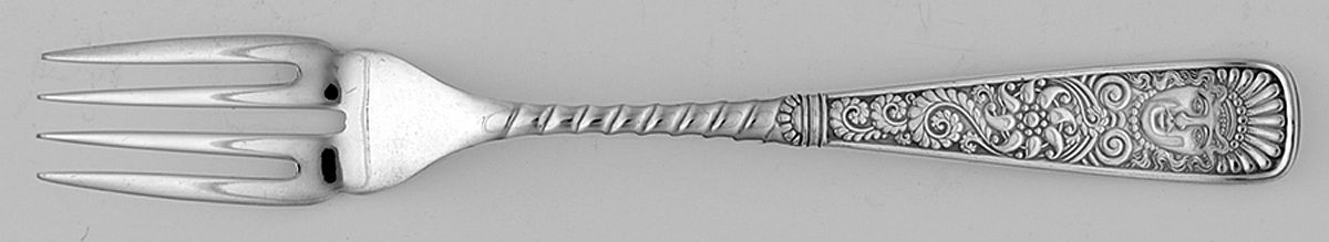 Assyrian Head (Silverplate, 1886) Individual Solid Fish Fork by International Silver-1