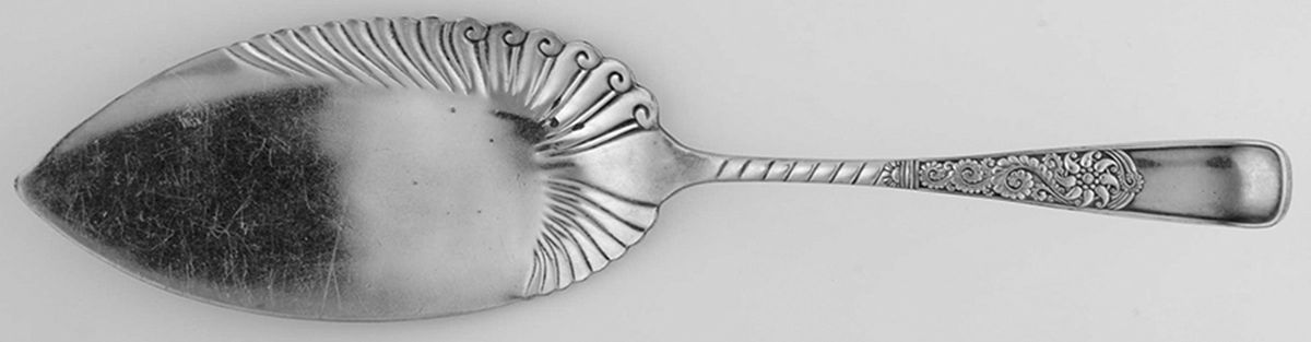 Assyrian (Silverplate, 1887, No Monograms) Large Solid Fish Serving Knife by International Silver-1